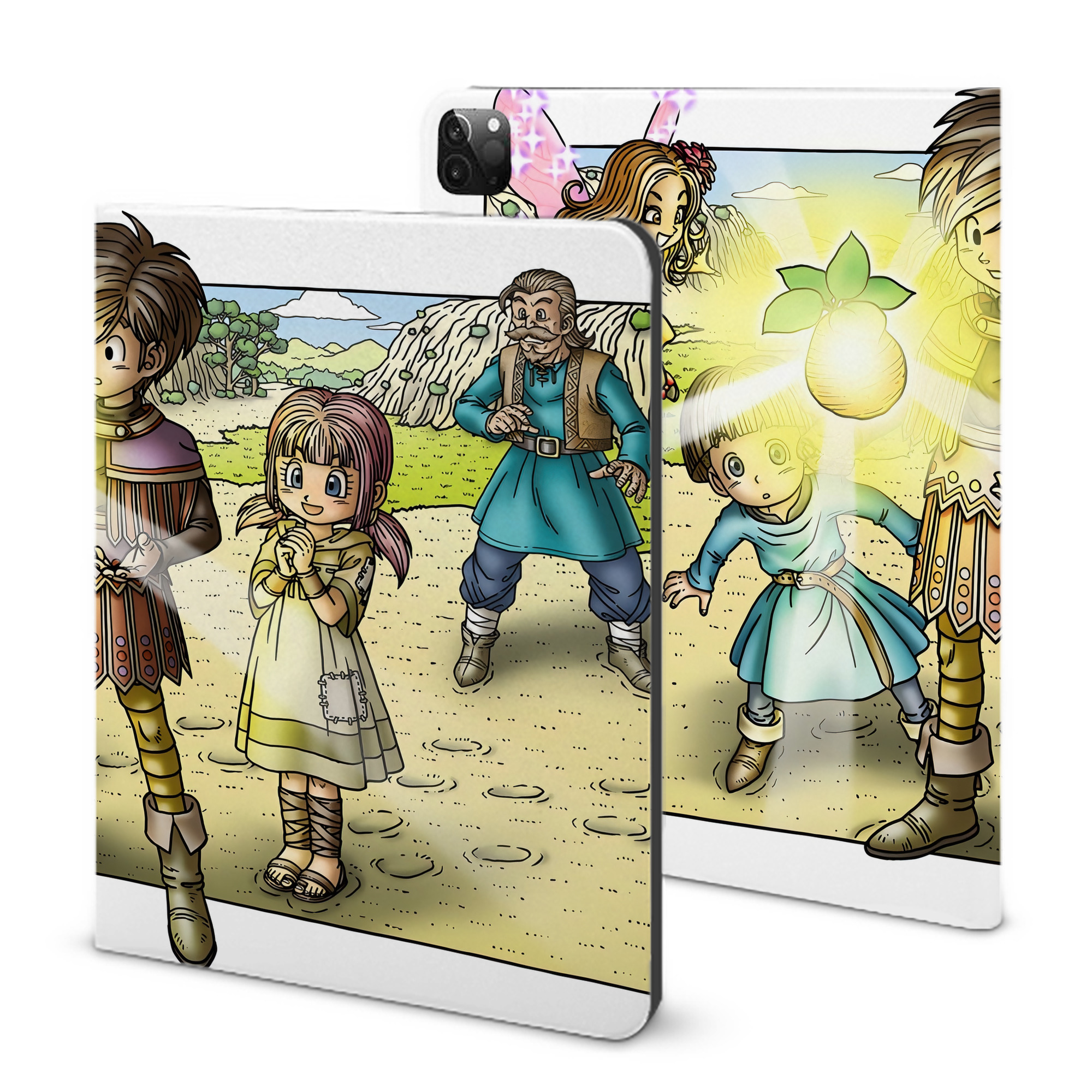 （画像用） ドラゴンクエスト Doragon Kuesuto Dragon Quest IPadケース ペンホルダー付き ブックスタイルデザイン